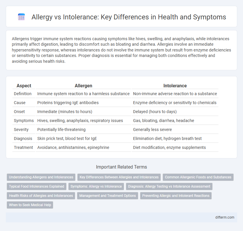 Allergy vs Intolerance: Key Differences in Health and Symptoms