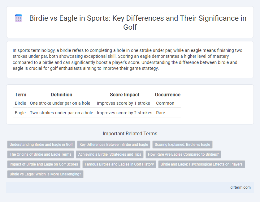 Birdie vs Eagle in Sports: Key Differences and Their Significance in Golf