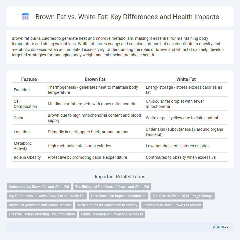 Brown Fat vs. White Fat: Key Differences and Health Impacts