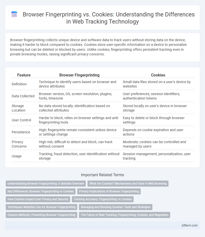 Browser Fingerprinting vs. Cookies: Understanding the Differences in Web Tracking Technology