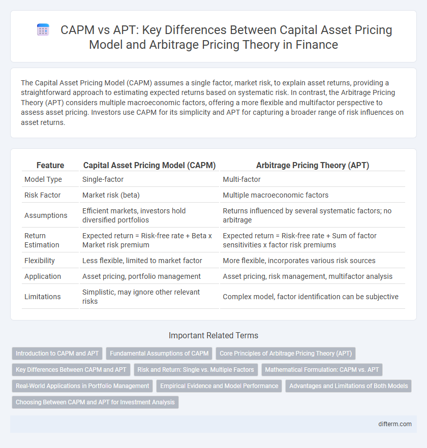 CAPM vs APT: Key Differences Between Capital Asset Pricing Model and Arbitrage Pricing Theory in Finance