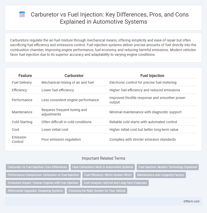 Carburetor vs Fuel Injection: Key Differences, Pros, and Cons Explained in Automotive Systems
