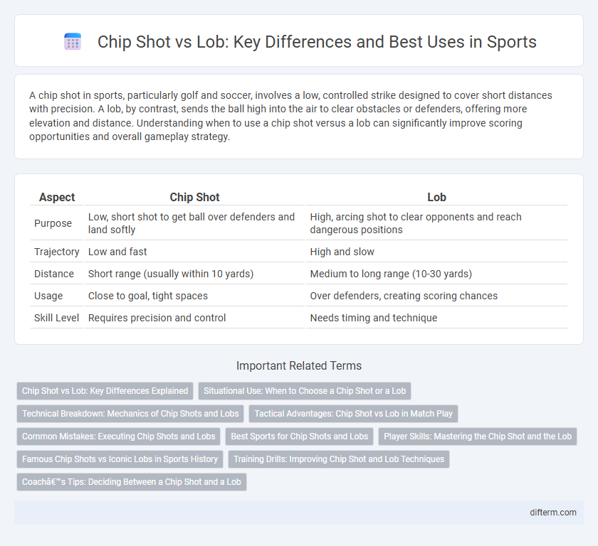 Chip Shot vs Lob: Key Differences and Best Uses in Sports