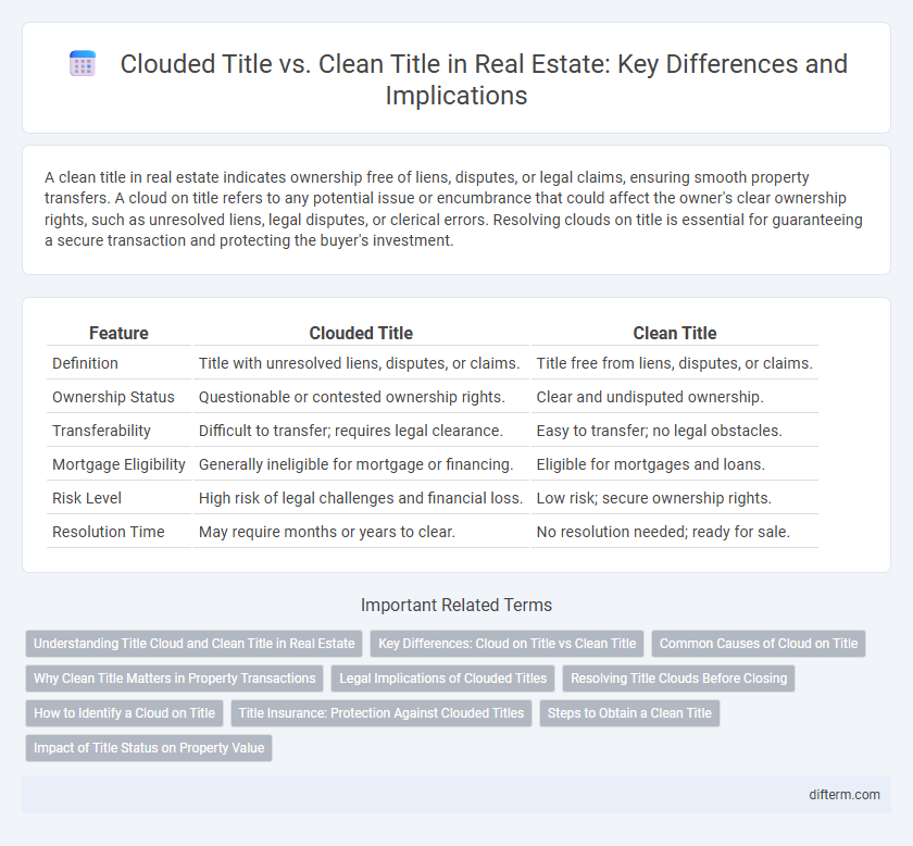 Clouded Title vs. Clean Title in Real Estate: Key Differences and Implications