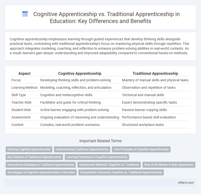 Cognitive Apprenticeship vs. Traditional Apprenticeship in Education: Key Differences and Benefits