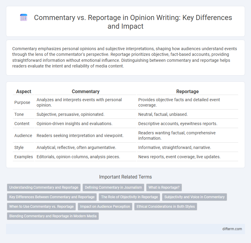 Commentary vs. Reportage in Opinion Writing: Key Differences and Impact