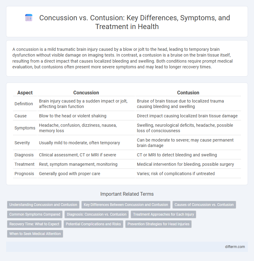 Concussion vs. Contusion: Key Differences, Symptoms, and Treatment in Health