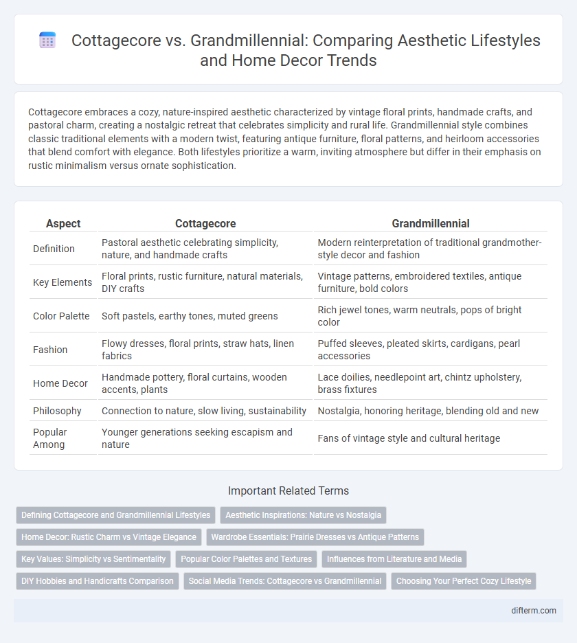 Cottagecore vs. Grandmillennial: Comparing Aesthetic Lifestyles and Home Decor Trends