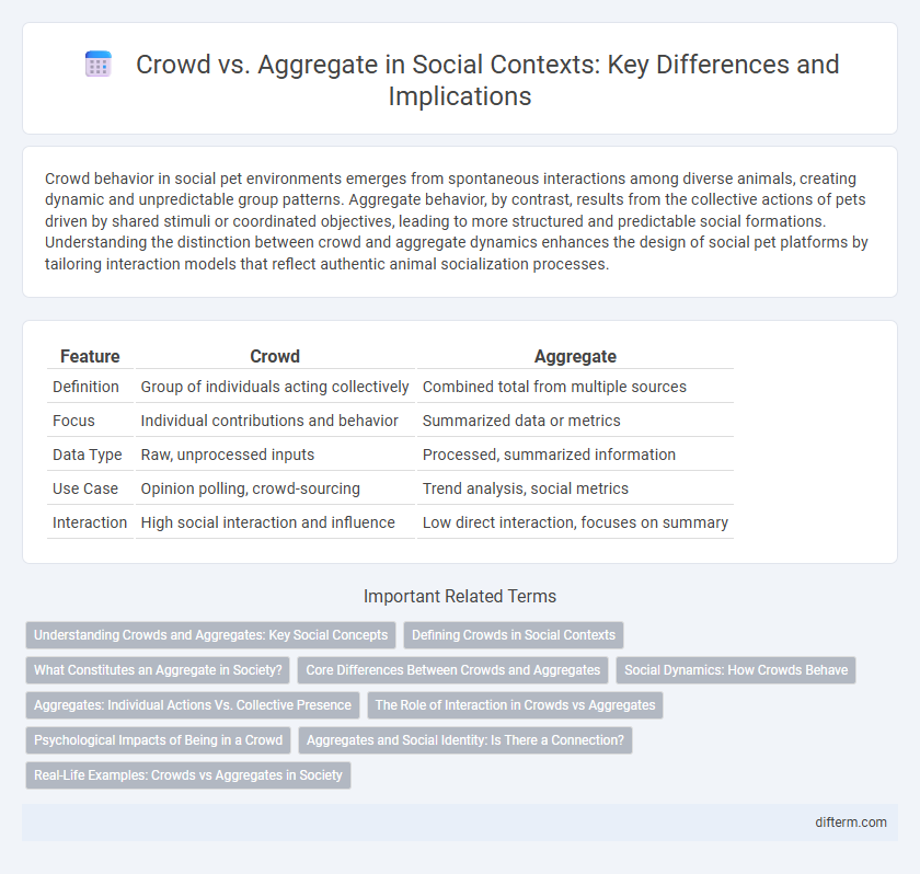 Crowd vs. Aggregate in Social Contexts: Key Differences and Implications