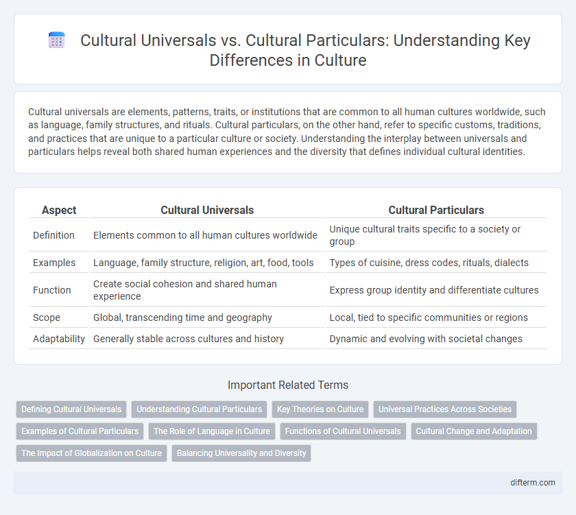 Cultural Universals vs. Cultural Particulars: Understanding Key Differences in Culture