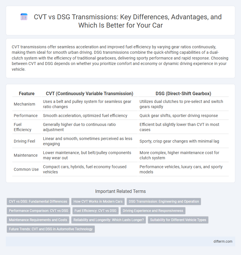 CVT vs DSG Transmissions: Key Differences, Advantages, and Which Is Better for Your Car