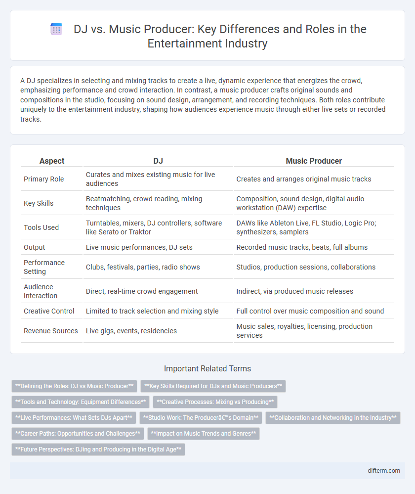 DJ vs. Music Producer: Key Differences and Roles in the Entertainment Industry