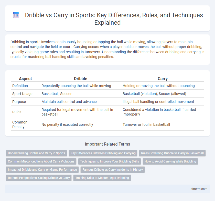 Dribble vs Carry in Sports: Key Differences, Rules, and Techniques Explained