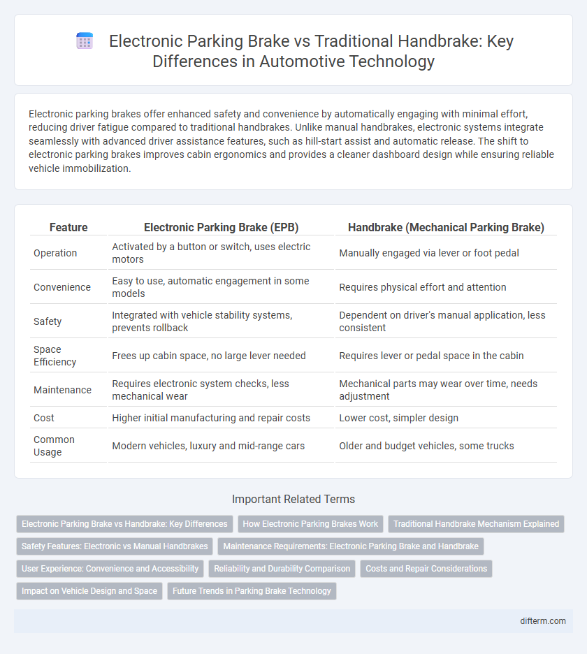 Electronic Parking Brake vs Traditional Handbrake: Key Differences in Automotive Technology