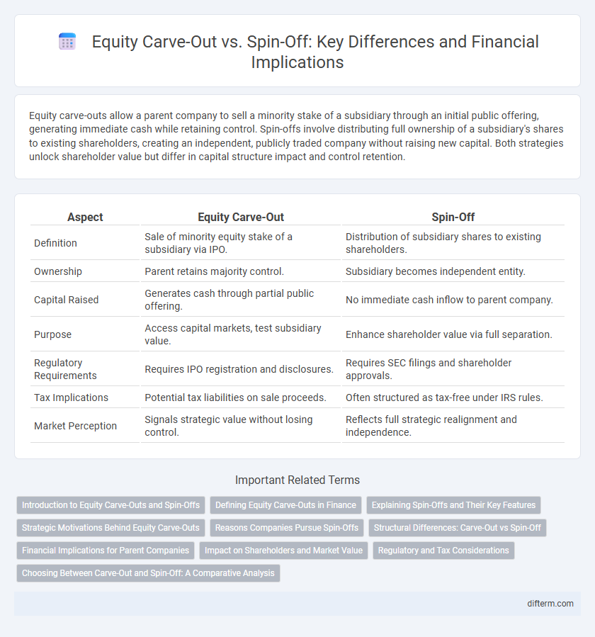 Equity Carve-Out vs. Spin-Off: Key Differences and Financial Implications
