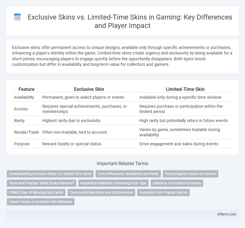 Exclusive Skins vs. Limited-Time Skins in Gaming: Key Differences and Player Impact