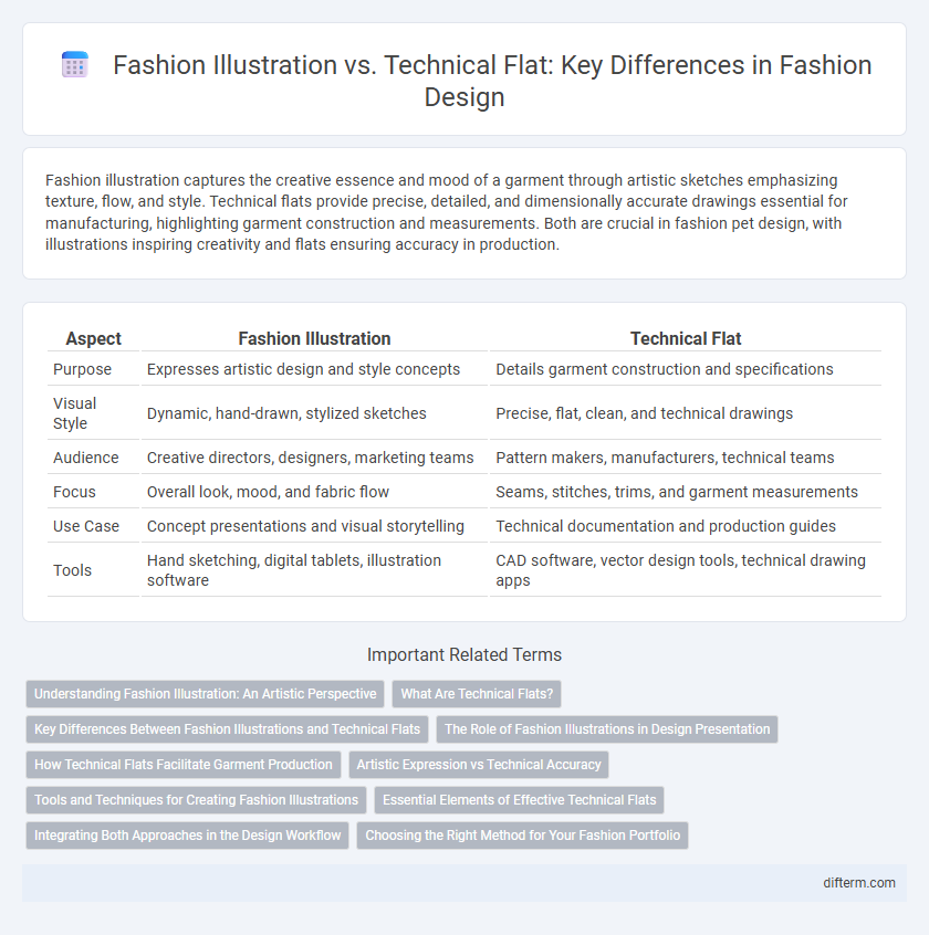 Fashion Illustration vs. Technical Flat: Key Differences in Fashion Design