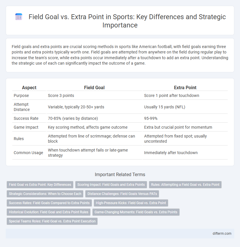 Field Goal vs. Extra Point in Sports: Key Differences and Strategic Importance