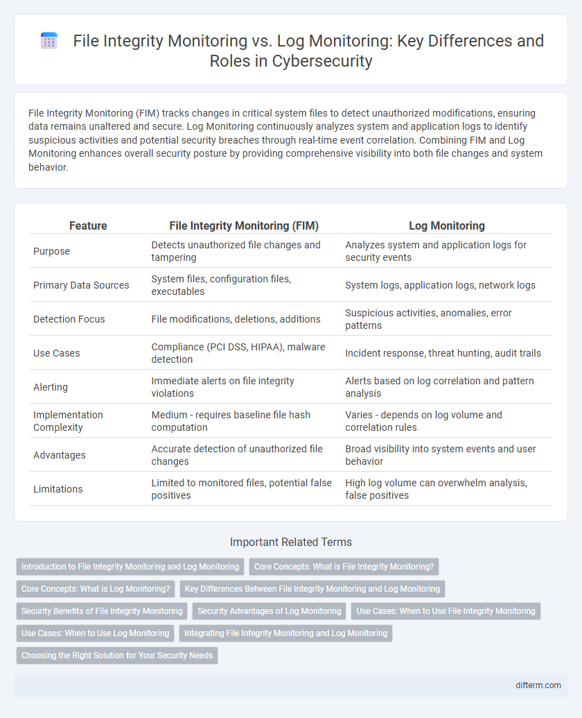 File Integrity Monitoring vs. Log Monitoring: Key Differences and Roles in Cybersecurity