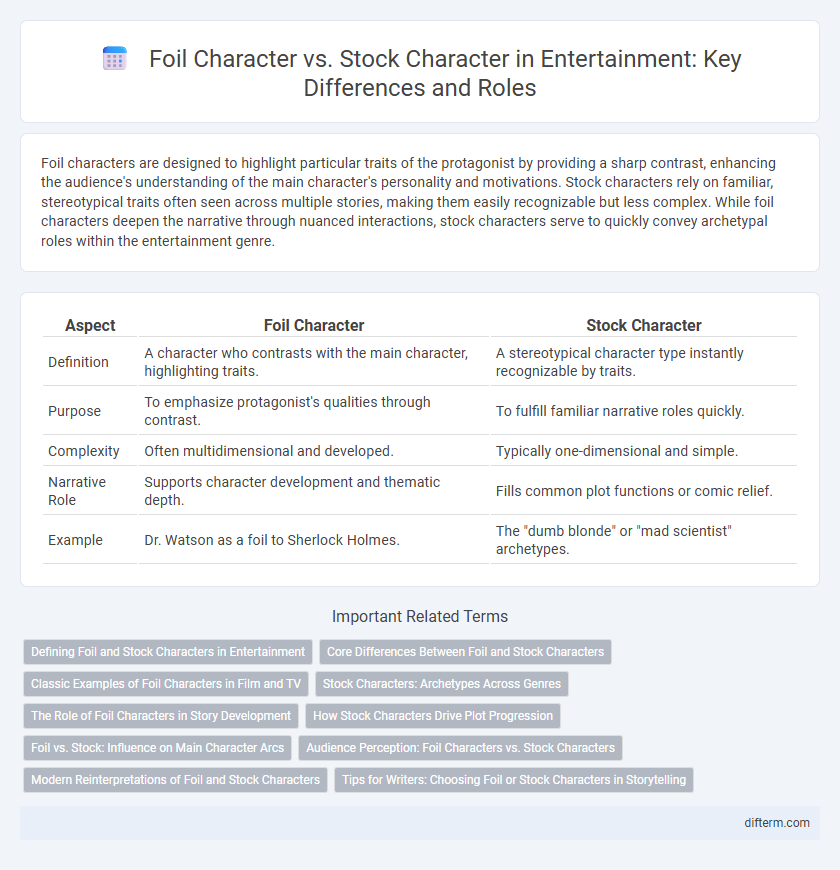 Foil Character vs. Stock Character in Entertainment: Key Differences and Roles