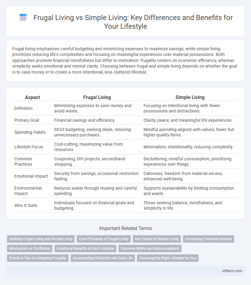 Frugal Living vs Simple Living: Key Differences and Benefits for Your Lifestyle