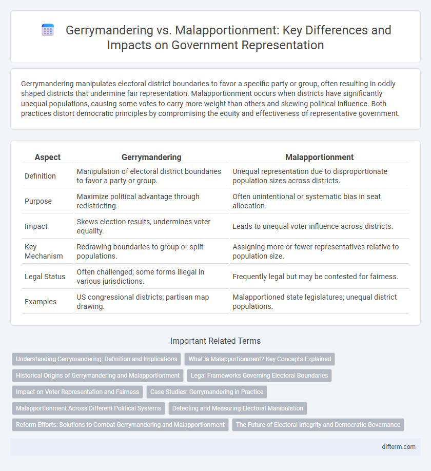 Gerrymandering vs. Malapportionment: Key Differences and Impacts on Government Representation