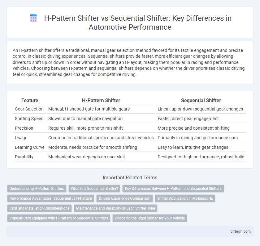 H-Pattern Shifter vs Sequential Shifter: Key Differences in Automotive Performance