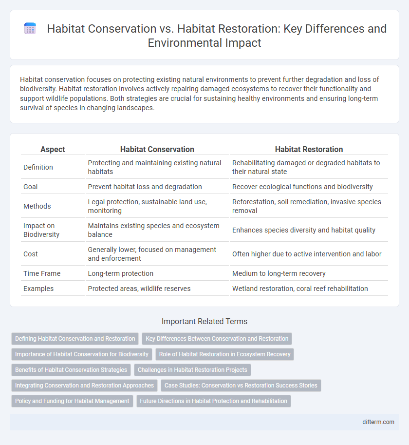 Habitat Conservation vs. Habitat Restoration: Key Differences and Environmental Impact
