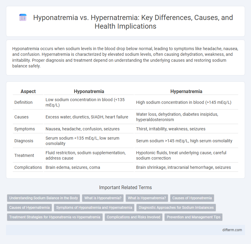 Hyponatremia vs. Hypernatremia: Key Differences, Causes, and Health Implications