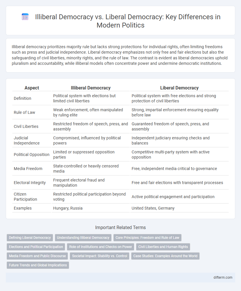 Illiberal Democracy vs. Liberal Democracy: Key Differences in Modern Politics