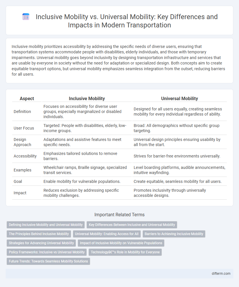 Inclusive Mobility vs. Universal Mobility: Key Differences and Impacts in Modern Transportation