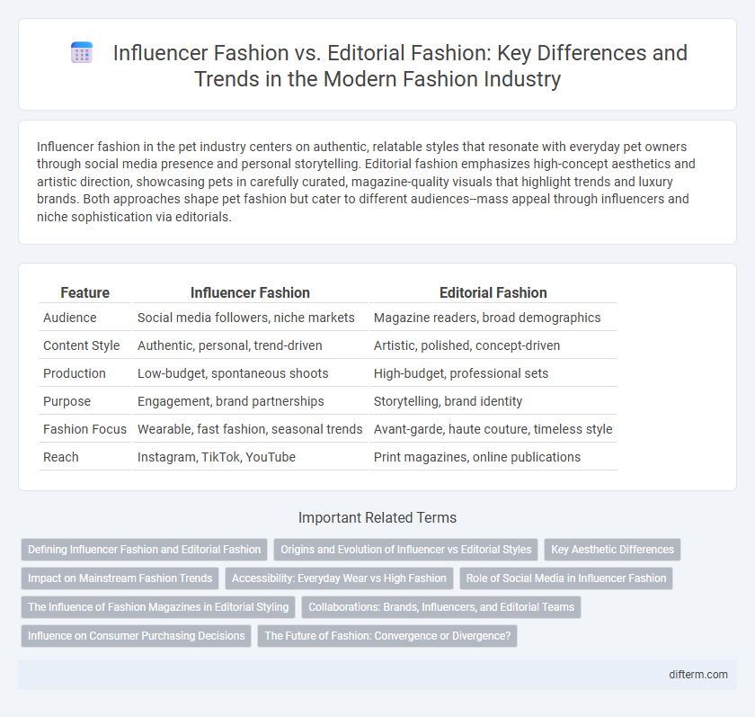 Influencer Fashion vs. Editorial Fashion: Key Differences and Trends in the Modern Fashion Industry