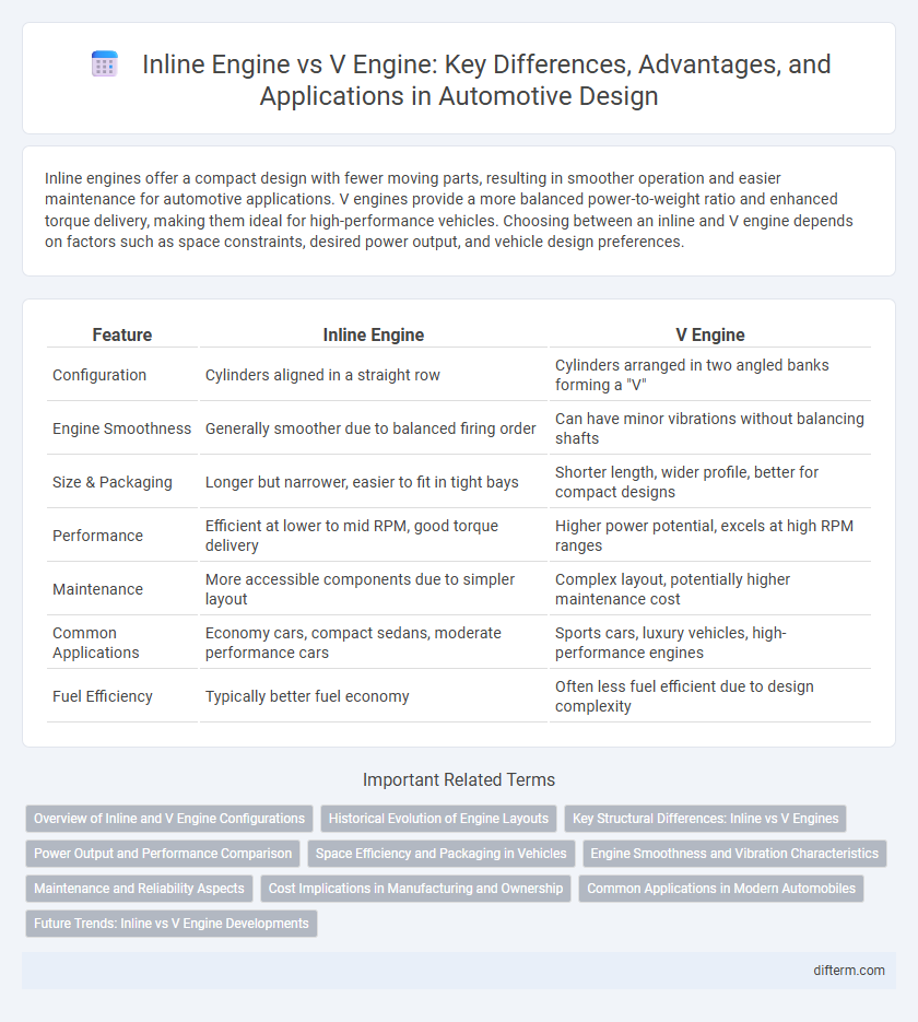 Inline Engine vs V Engine: Key Differences, Advantages, and Applications in Automotive Design