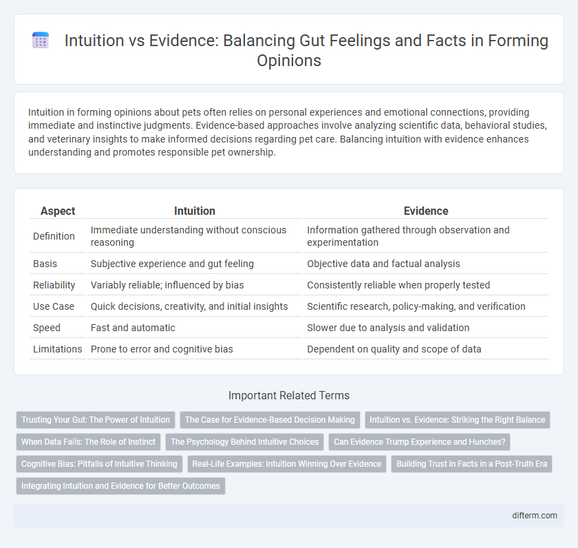 Intuition vs Evidence: Balancing Gut Feelings and Facts in Forming Opinions