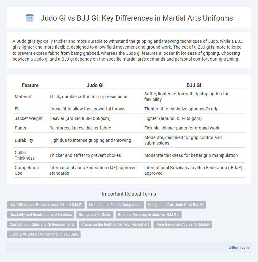 Judo Gi vs BJJ Gi: Key Differences in Martial Arts Uniforms