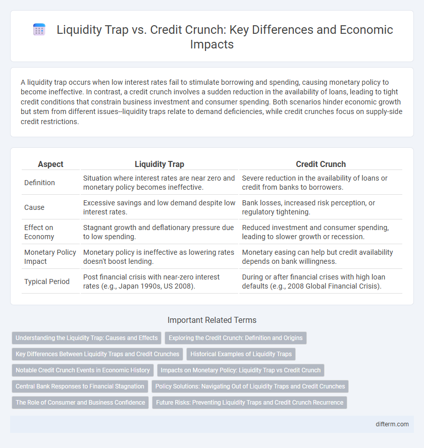 Liquidity Trap vs. Credit Crunch: Key Differences and Economic Impacts