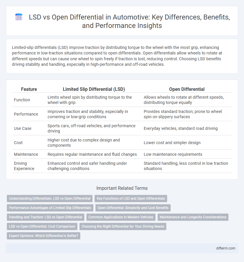 LSD vs Open Differential in Automotive: Key Differences, Benefits, and Performance Insights