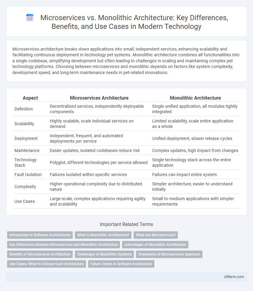 Microservices vs. Monolithic Architecture: Key Differences, Benefits, and Use Cases in Modern Technology
