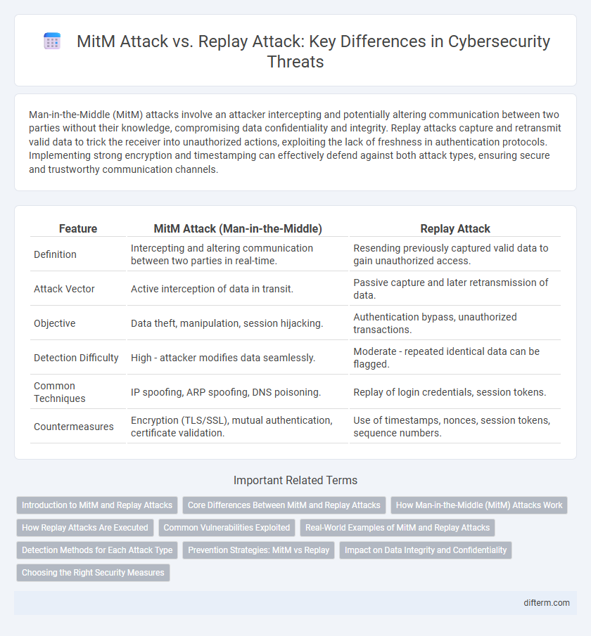 MitM Attack vs. Replay Attack: Key Differences in Cybersecurity Threats
