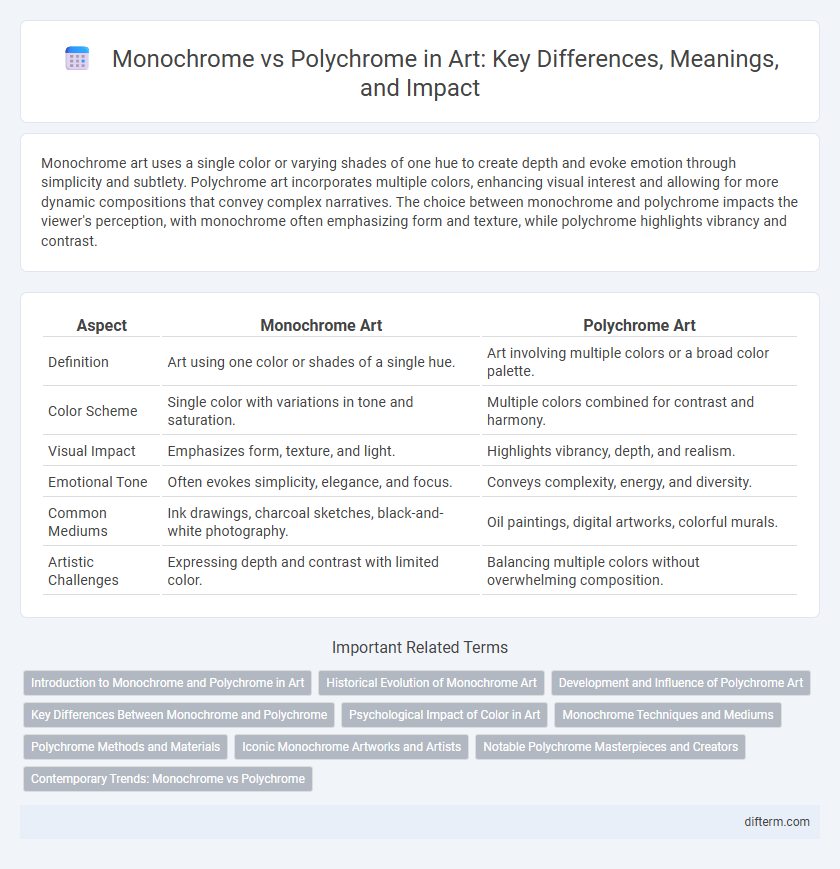 Monochrome vs Polychrome in Art: Key Differences, Meanings, and Impact