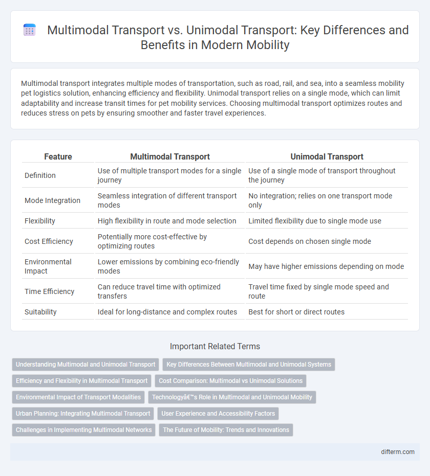 Multimodal Transport vs. Unimodal Transport: Key Differences and Benefits in Modern Mobility