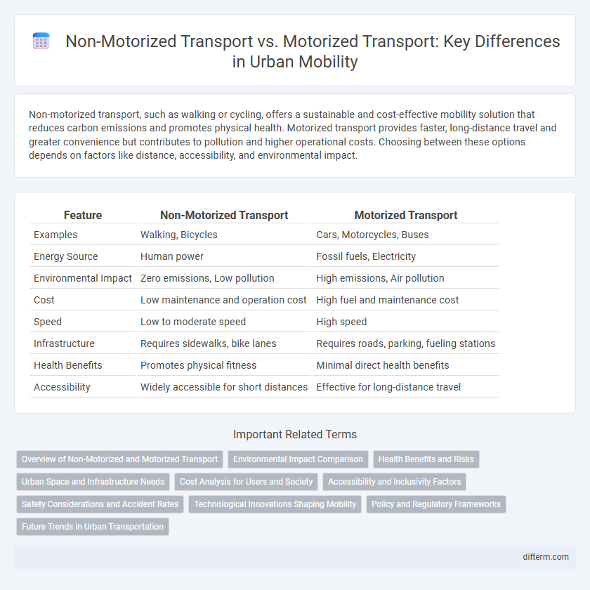 Non-Motorized Transport vs. Motorized Transport: Key Differences in Urban Mobility
