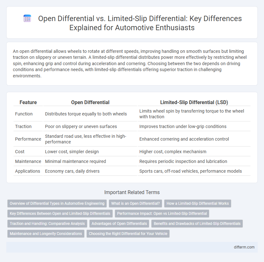 Open Differential vs. Limited-Slip Differential: Key Differences Explained for Automotive Enthusiasts