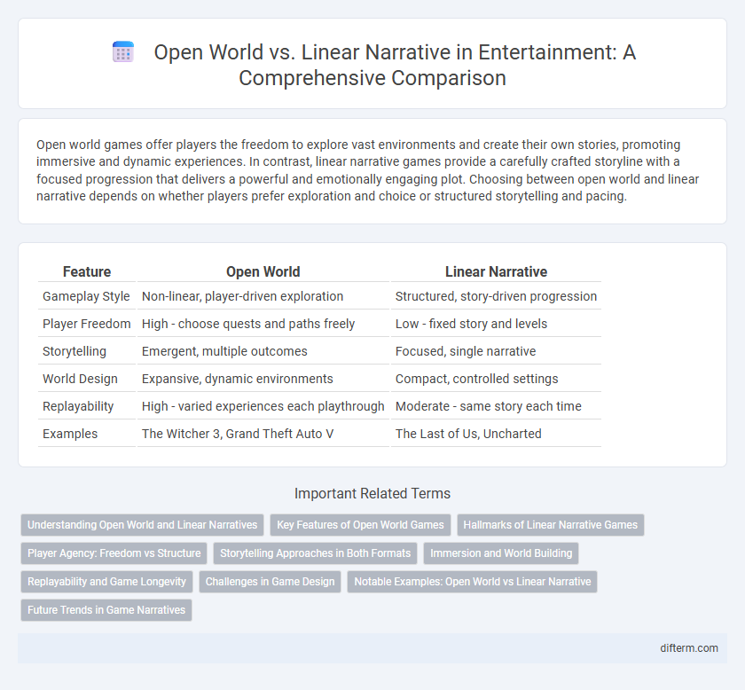 Open World vs. Linear Narrative in Entertainment: A Comprehensive Comparison