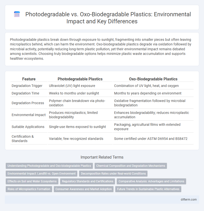 Photodegradable vs. Oxo-Biodegradable Plastics: Environmental Impact and Key Differences