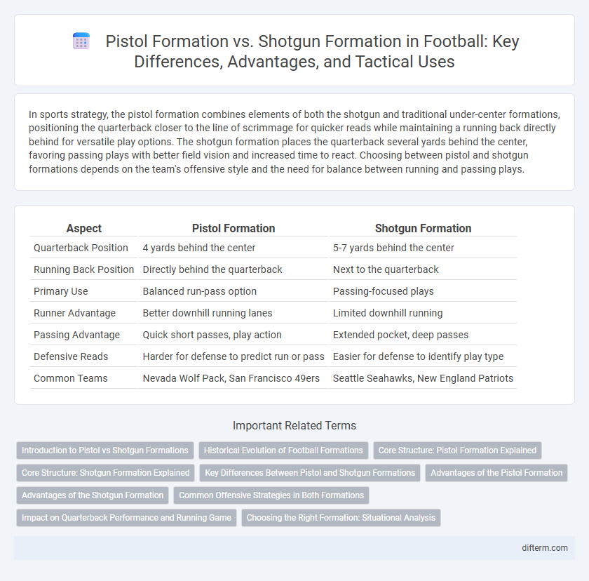 Pistol Formation vs. Shotgun Formation in Football: Key Differences, Advantages, and Tactical Uses