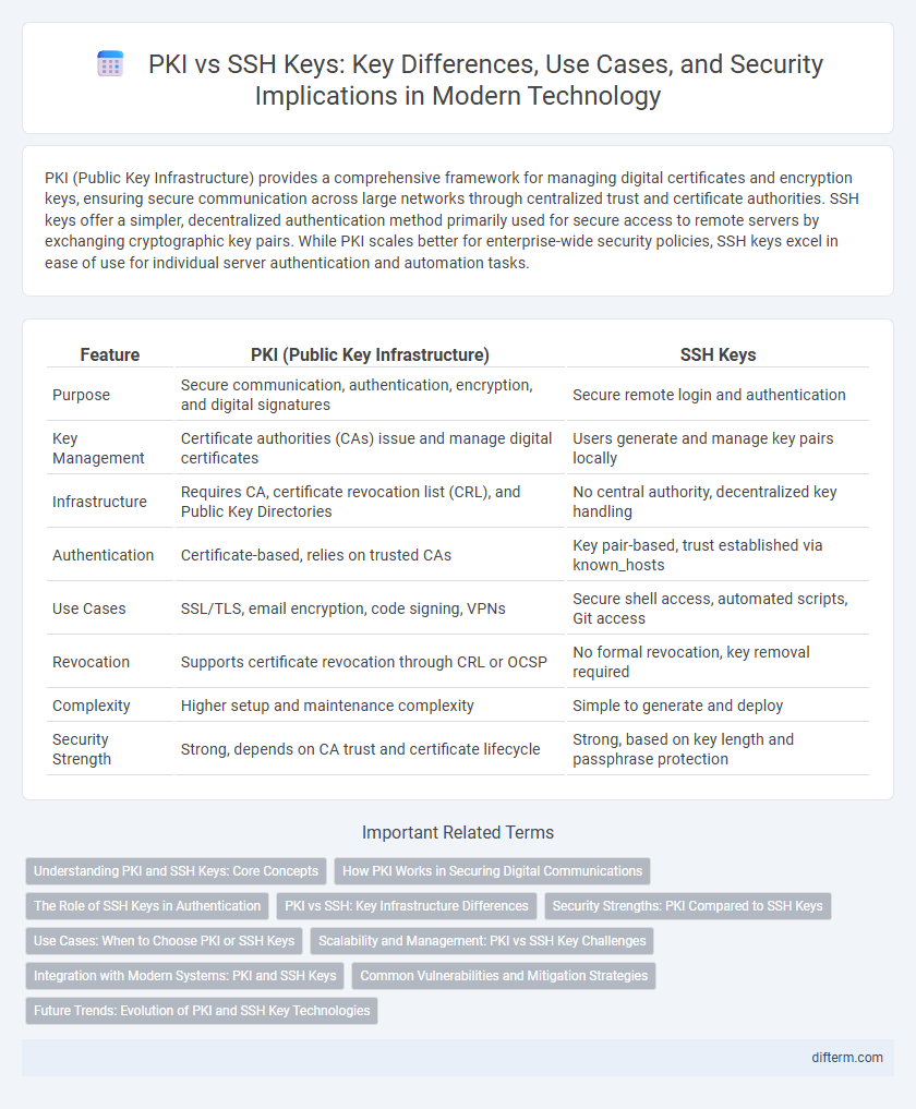 PKI vs SSH Keys: Key Differences, Use Cases, and Security Implications in Modern Technology
