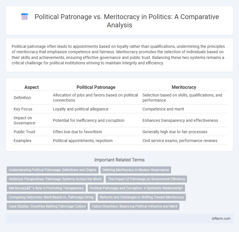 Political Patronage vs. Meritocracy in Politics: A Comparative Analysis