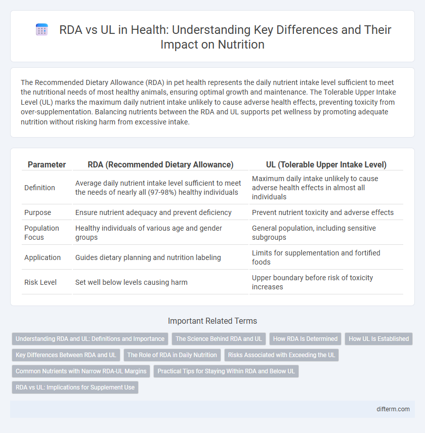 RDA vs UL in Health: Understanding Key Differences and Their Impact on Nutrition