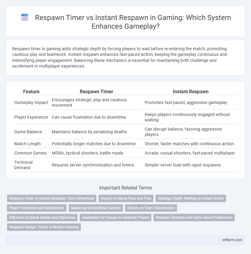 Respawn Timer vs Instant Respawn in Gaming: Which System Enhances Gameplay?